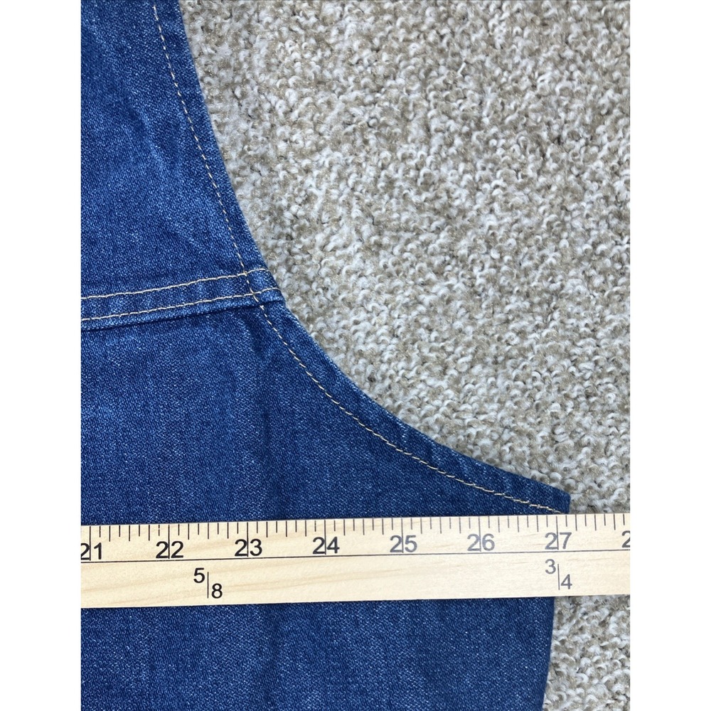 Wrangler Vest Mens XXL Blue Denim Western Button Front Pockets 1074130PW - Picture 7 of 8